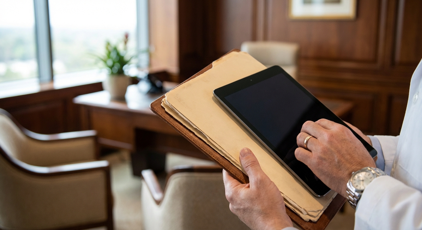 Détail d'une consultation professionnelle dans un service de santé